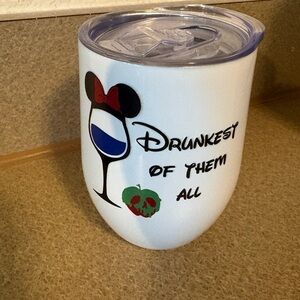 Disney Inspired White Tumbler with Lid